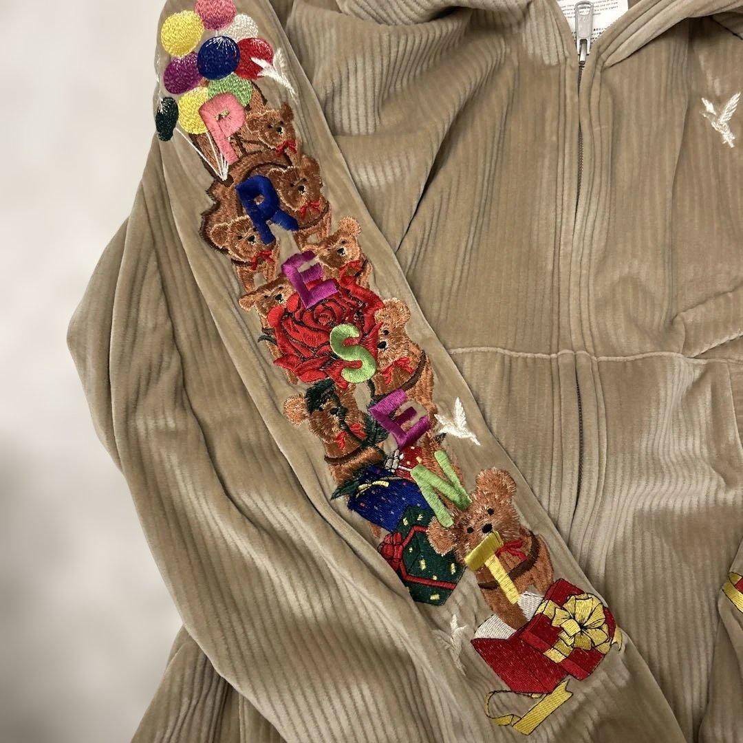 doublet 21ss カオス刺繍 ジップパーカー 熊