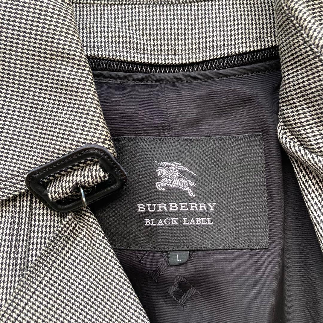 美品✨バーバリーブラックレーベル トレンチコート ライナー 千鳥格子 サイズL