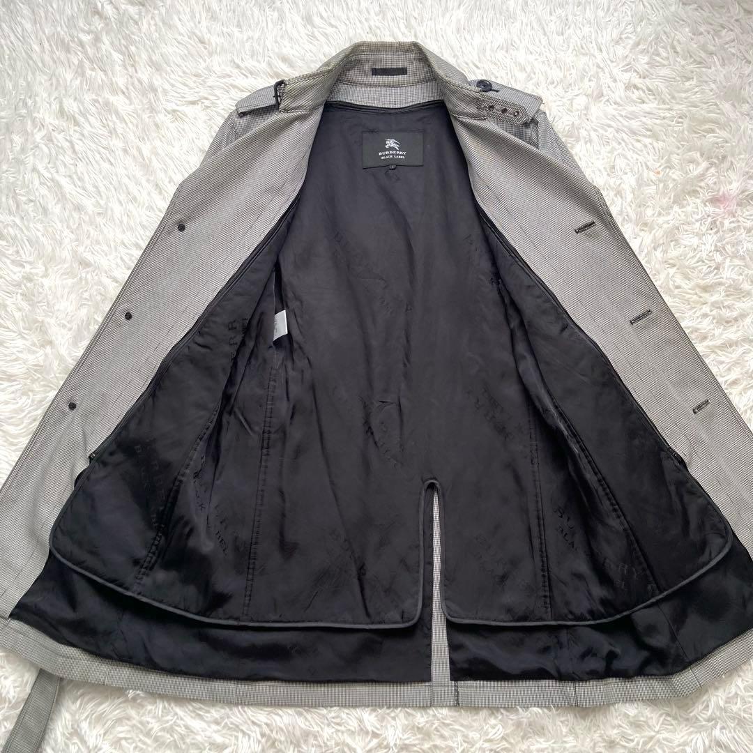美品✨バーバリーブラックレーベル トレンチコート ライナー 千鳥格子 サイズL