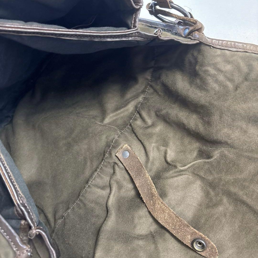 希少✨BACKLASH メッセンジャーバッグ レザー ブラウン×カーキ 大容量