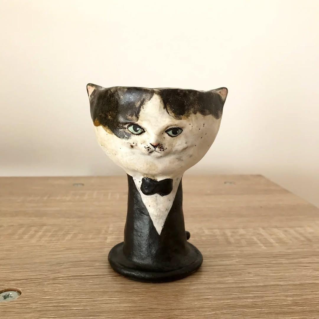 松浦唱子 ねこ グラス