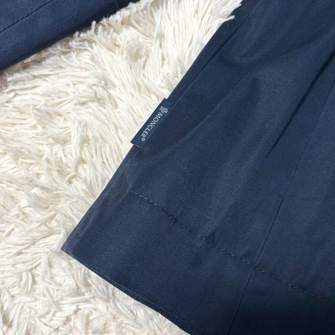 MONCLER モンクレール ショートトレンチコート ベルト 水玉 ネイビー