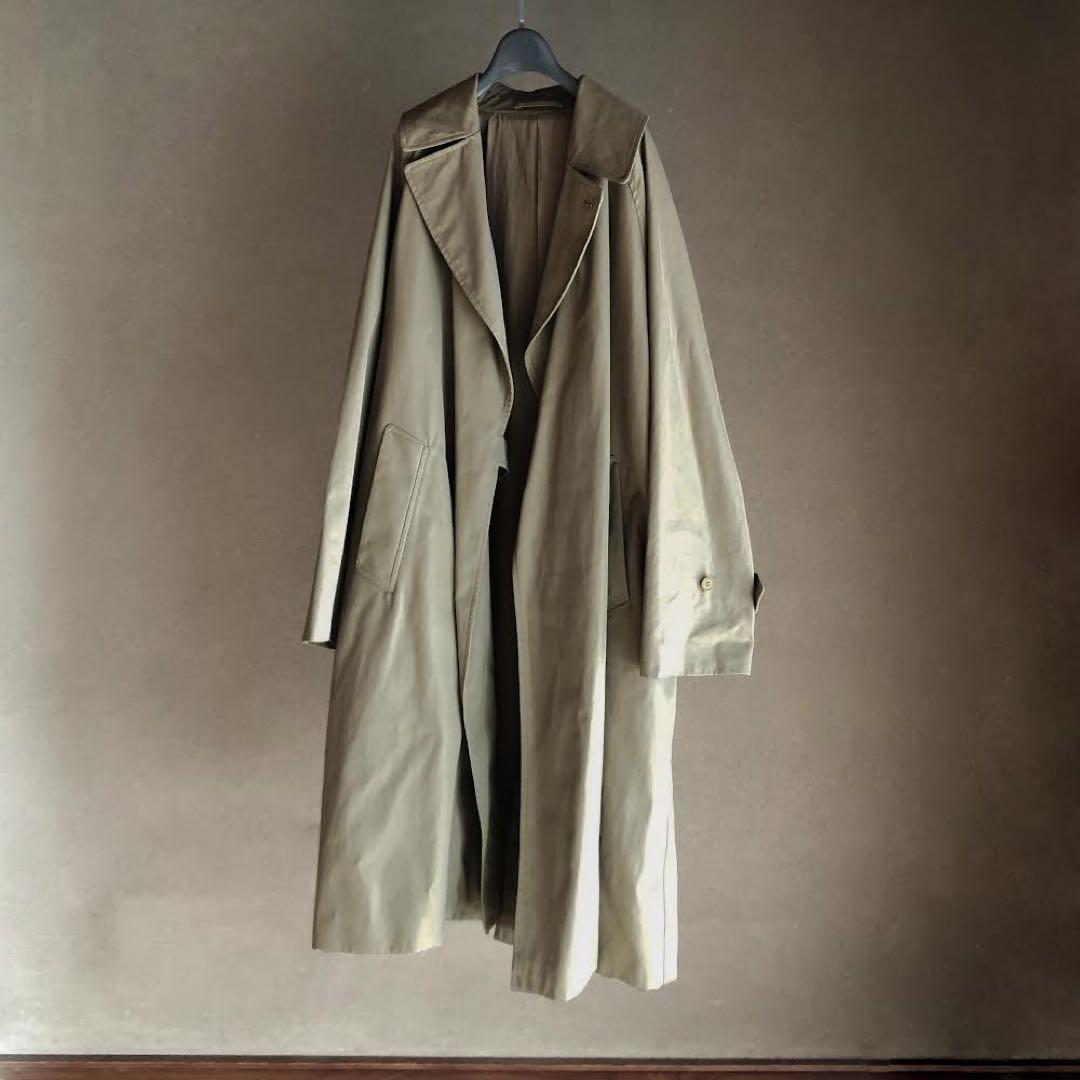 19SS COMOLI コモリ コットンギャバジン タイロッケンコート 2カーキ
