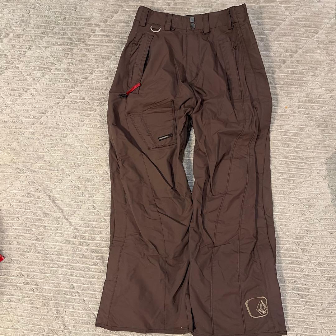 VOLCOMスノーボードウェア上下セットブラック/ブラウンM