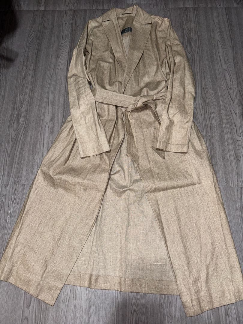 【RIIJA】coating linen maxi coat