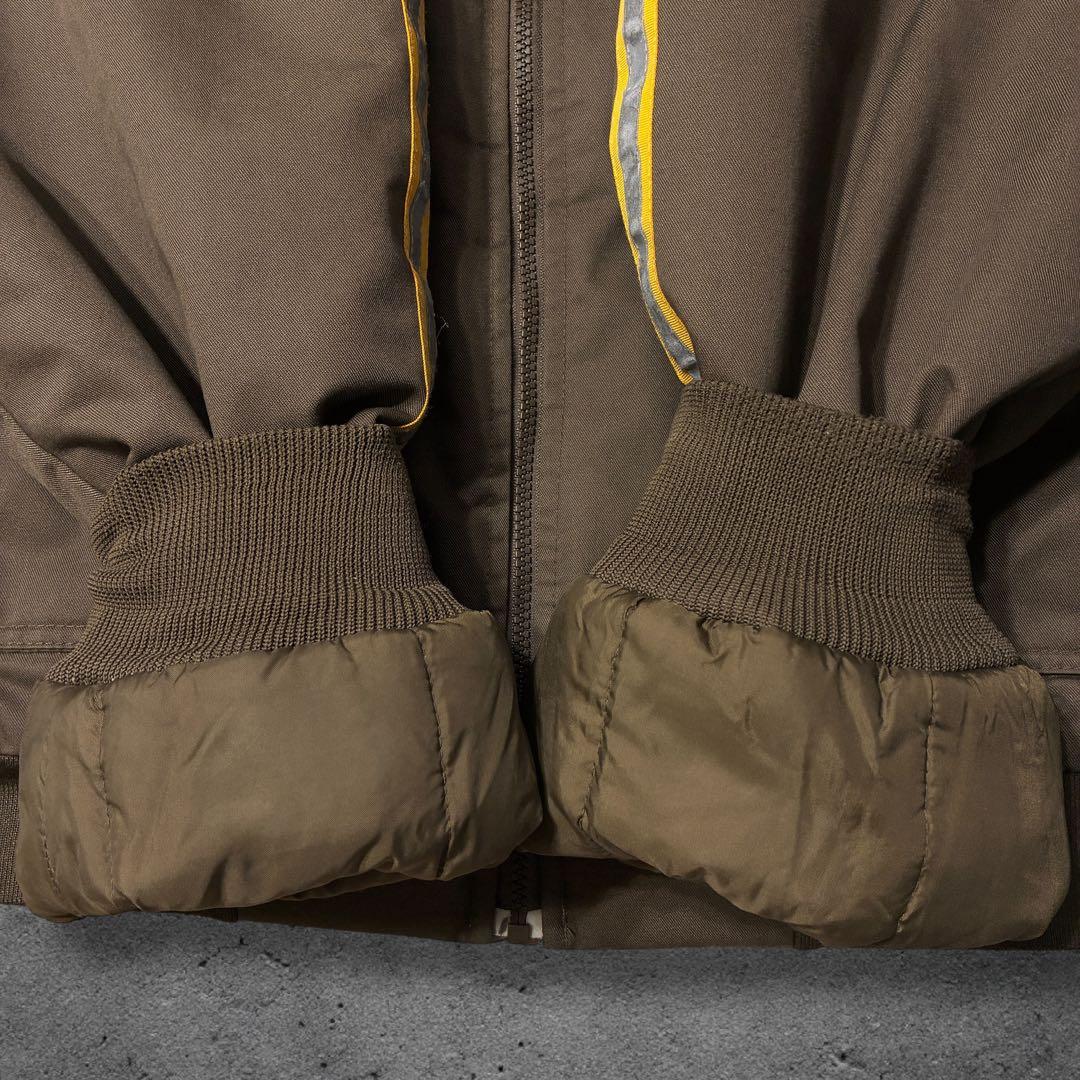 企業ロゴ中綿ワークジャケットups 2XLブラウンCINTASリフレクターma1