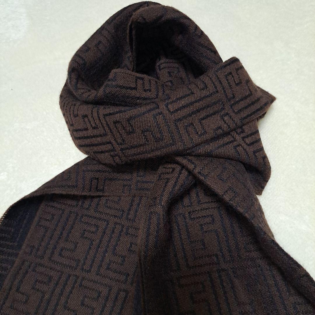 美品✨FENDI フェンディズッカ ウール マフラー ストール