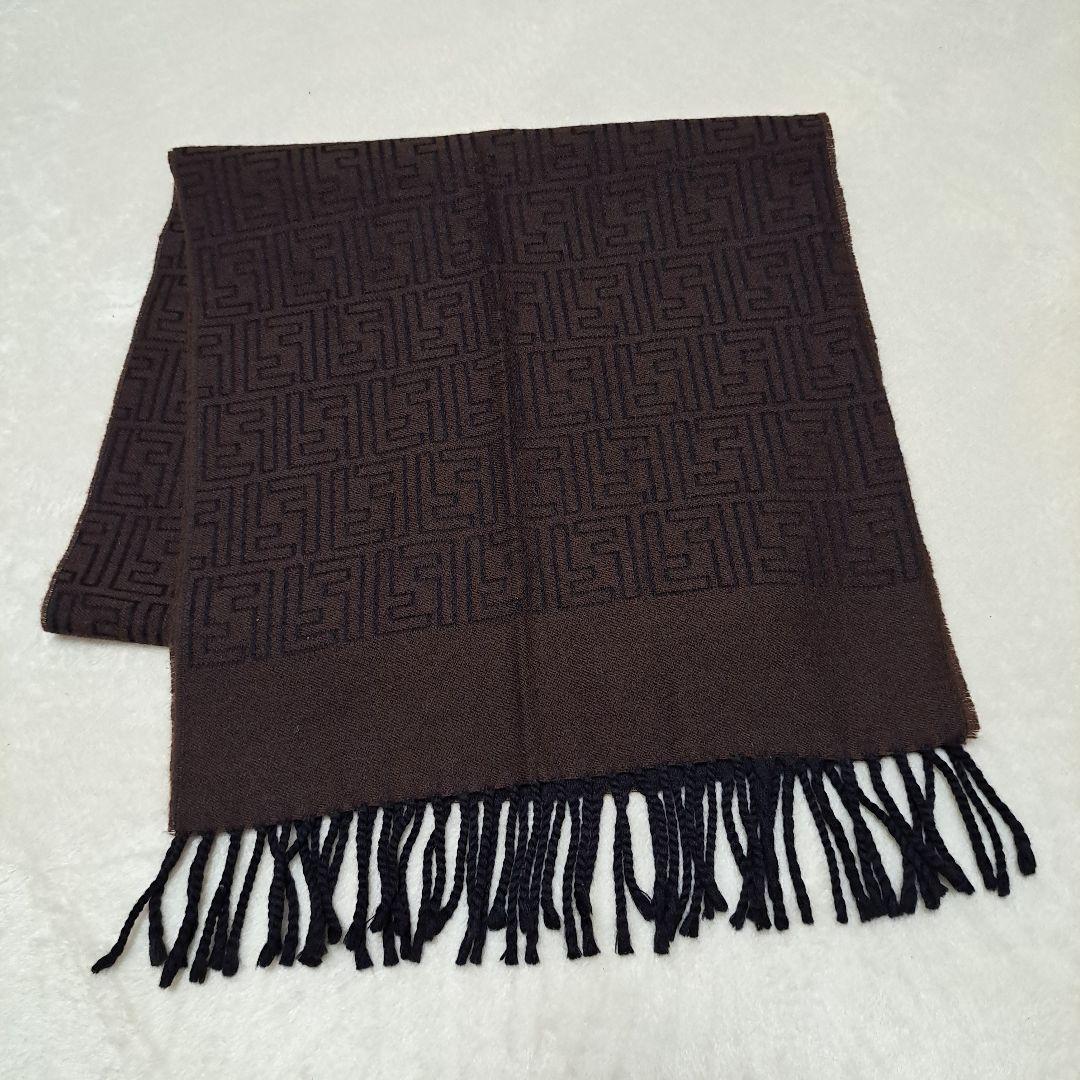 美品✨FENDI フェンディズッカ ウール マフラー ストール