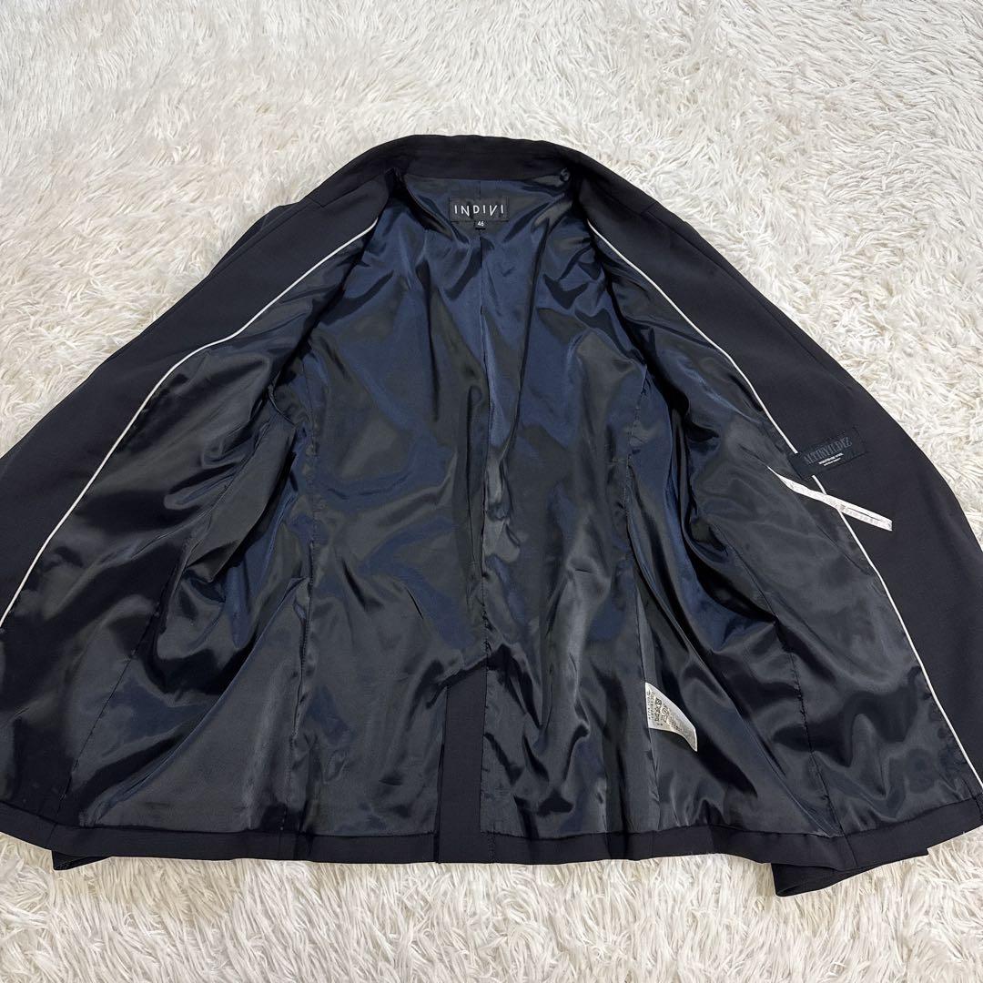 【未使用に近い】INDIVI インディヴィ セットアップスーツ パンツ ブラック