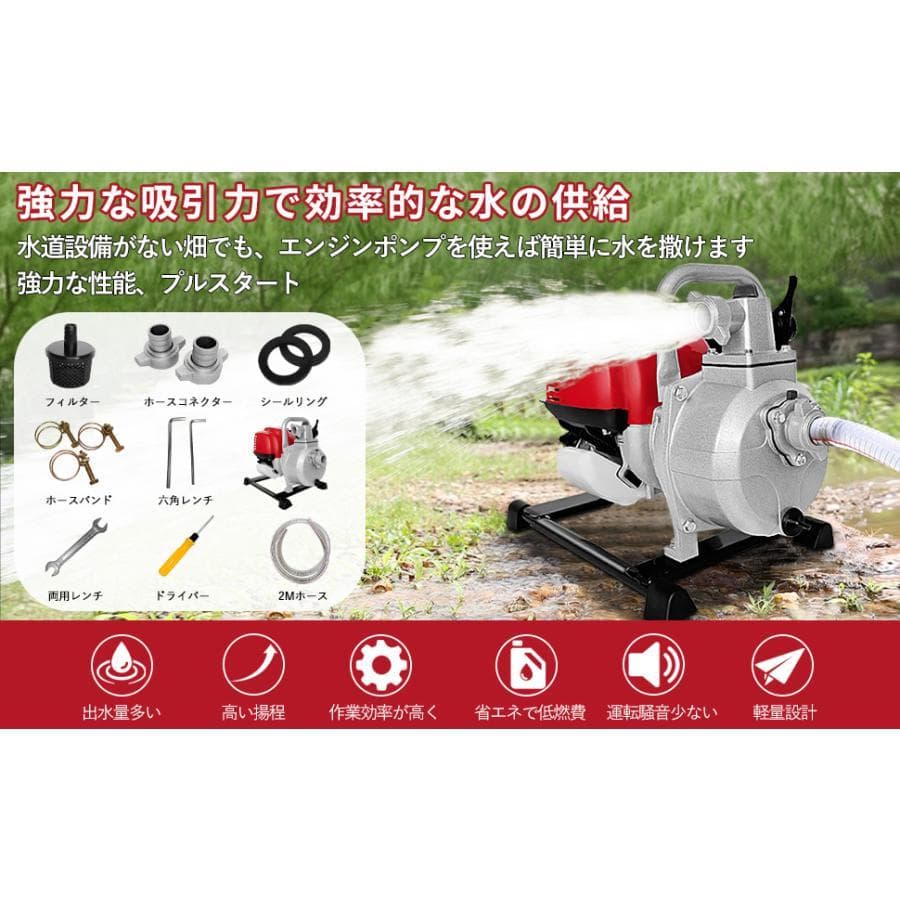 エンジンポンプ 給水・排水ポンプ エンジン式排水ポンプ 4サイクル 1インチ