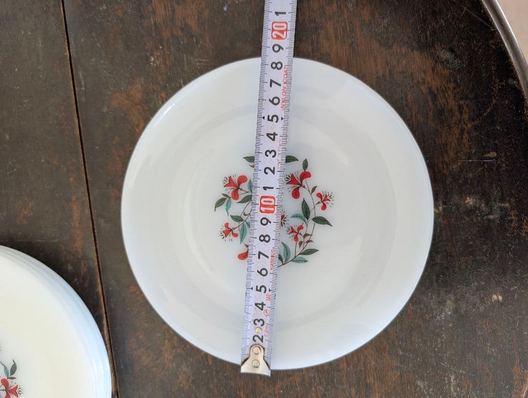 Fire King ファイヤーキングハニーサックル　中皿プレート5枚 セット