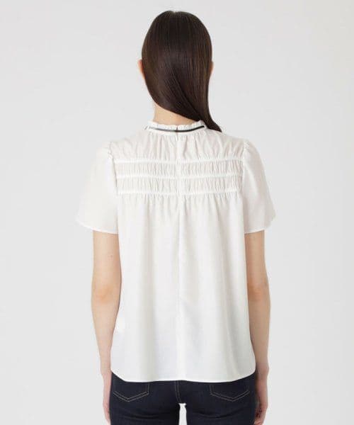 ブルーレーベルクレストブリッジ コットンライクスパンローンシャーリングブラウス