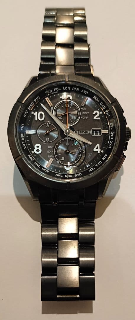 AT8166-59E シチズン 電波ソーラー チタン 黒
