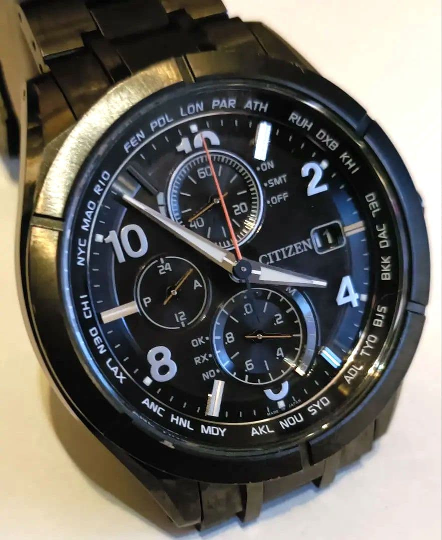 AT8166-59E シチズン 電波ソーラー チタン 黒