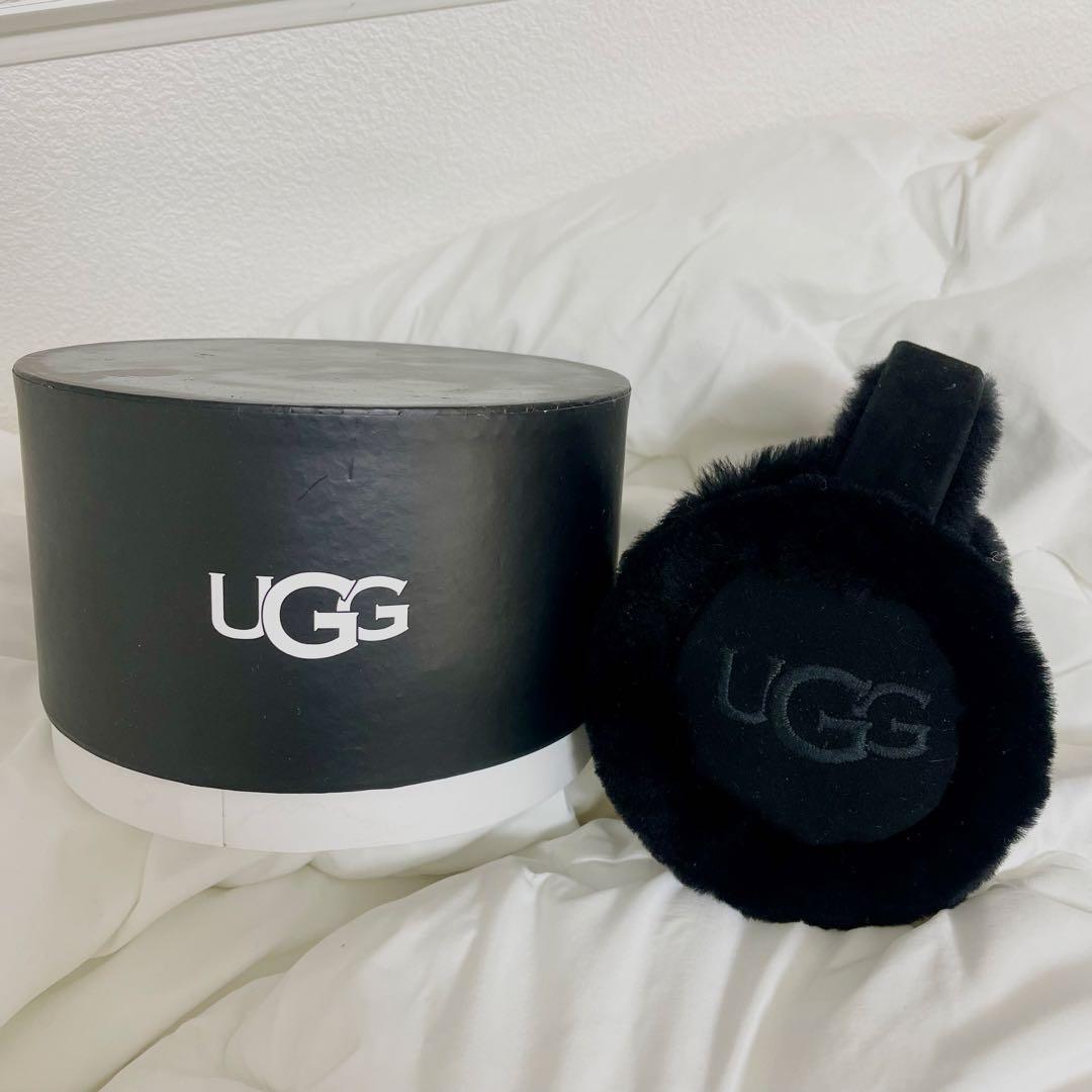 【UGG】ロゴ刺繍＊イヤーマフ ブラック