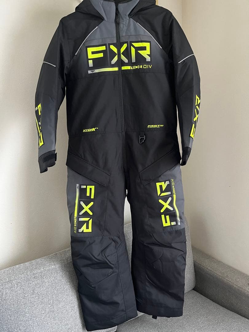 FXR スノーモービル シェル ワンピース ウェア ブラック　イエロー　人気色