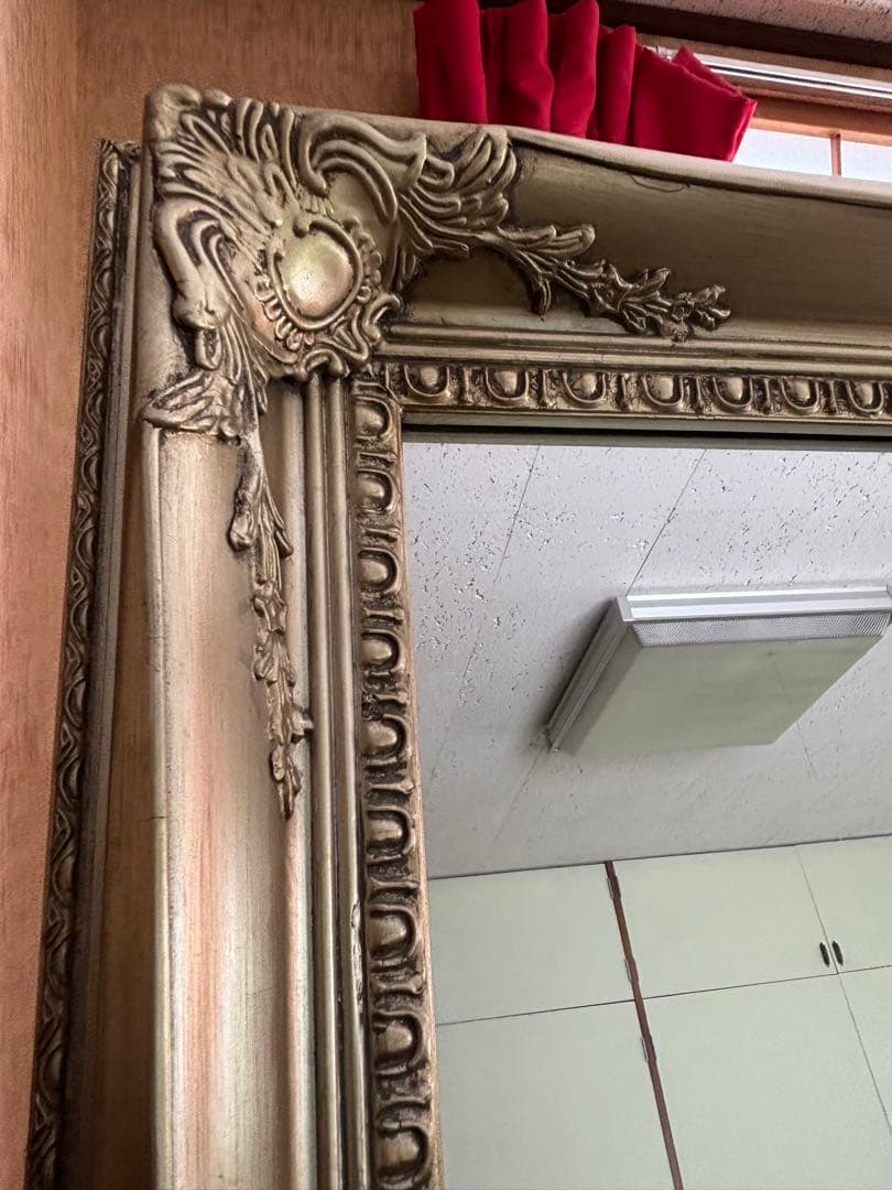 ヴィンテージ調全身ミラー　全身鏡　姿見　大型ミラー　アンティークゴシックロリータ