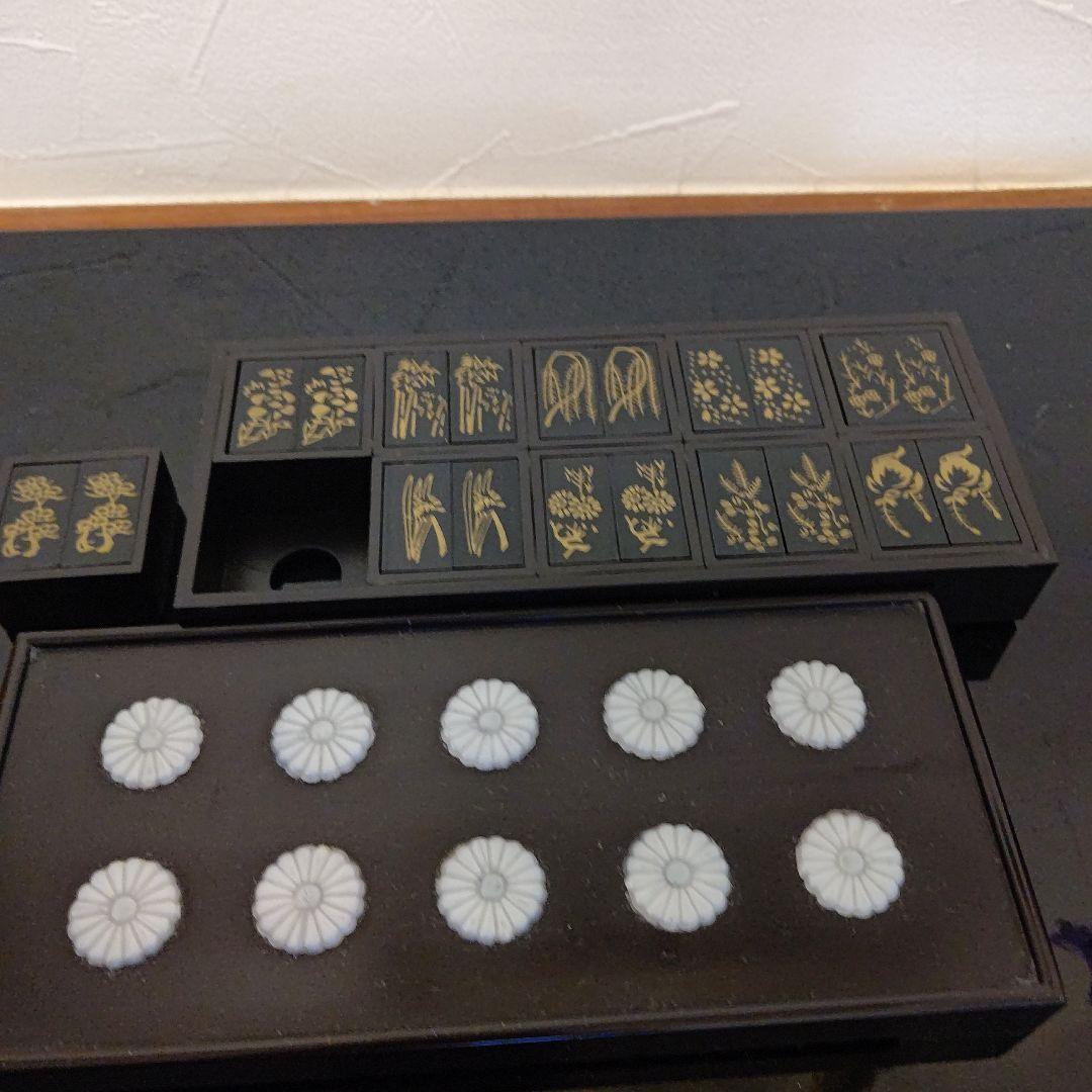 香道具志野流　十種香札銀葉盤　樹脂製