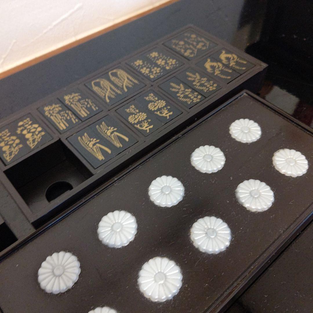 香道具志野流　十種香札銀葉盤　樹脂製