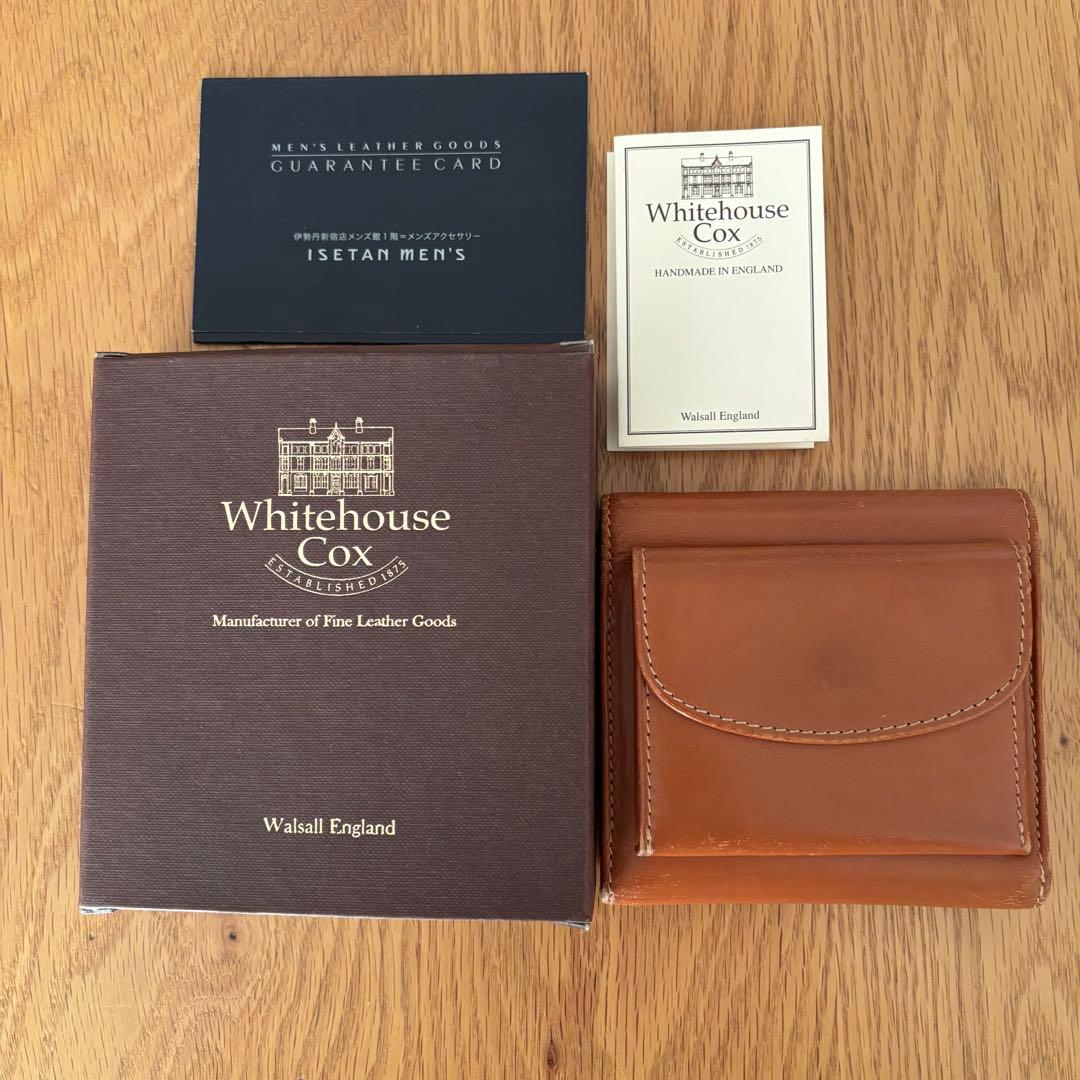 Whitehouse Cox 三つ折り財布 ブラウン 希少ISETAN別注箱付き