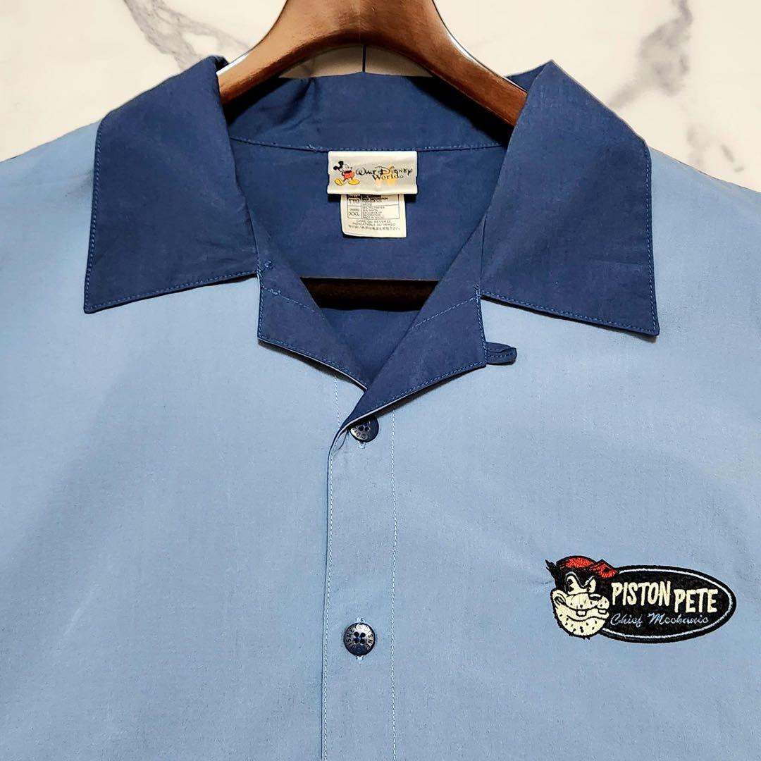 DISNEY ディズニー ヴィンテージ ボーリングシャツ PETE ピート 刺繍