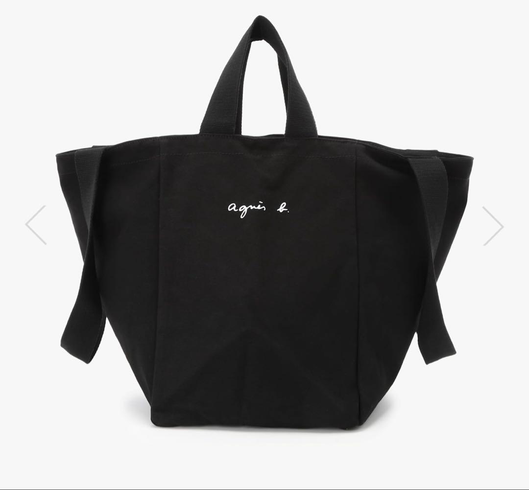 agnes b. キャンバスペアレントバッグ ブラック