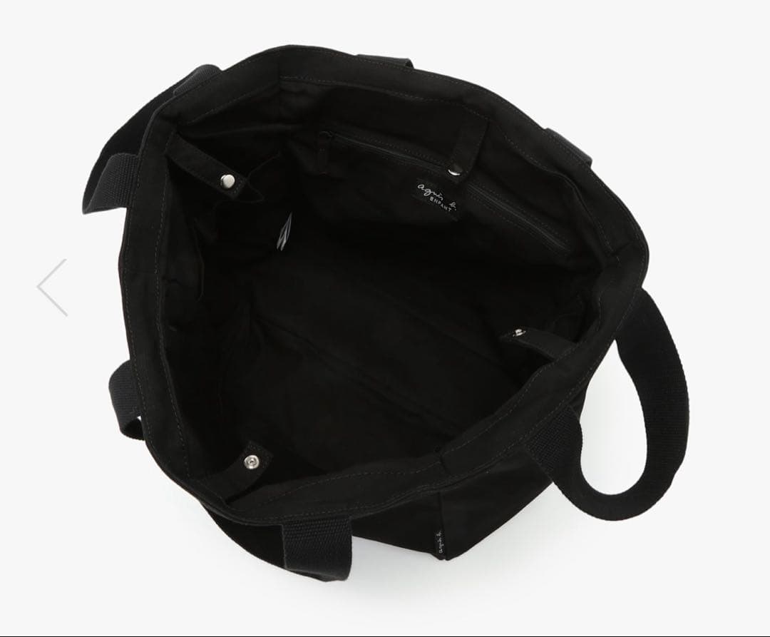 agnes b. キャンバスペアレントバッグ ブラック