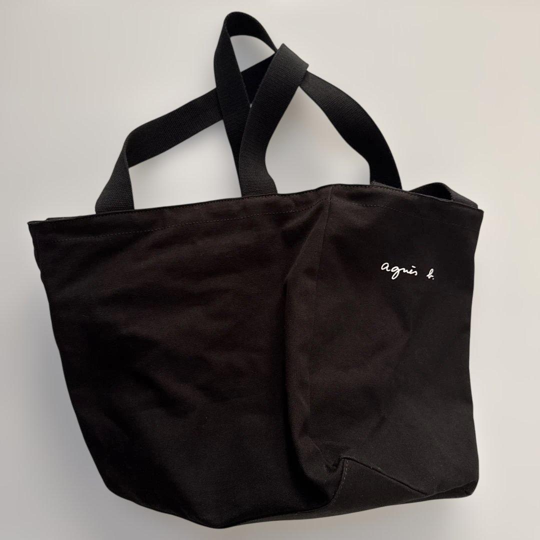 agnes b. キャンバスペアレントバッグ ブラック