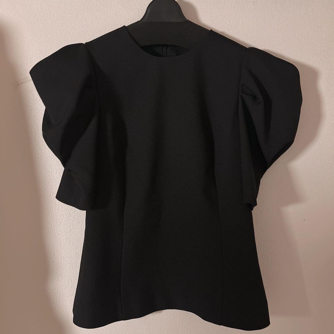 Cygne とんがりトップス半袖 Emily　ブラック　0 美品