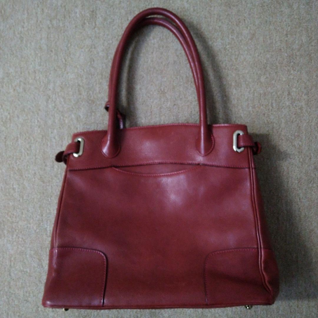 HAMANOトートバッグ　皇室御用達クラッシーアーバントートミニ　ボルドー 牛革