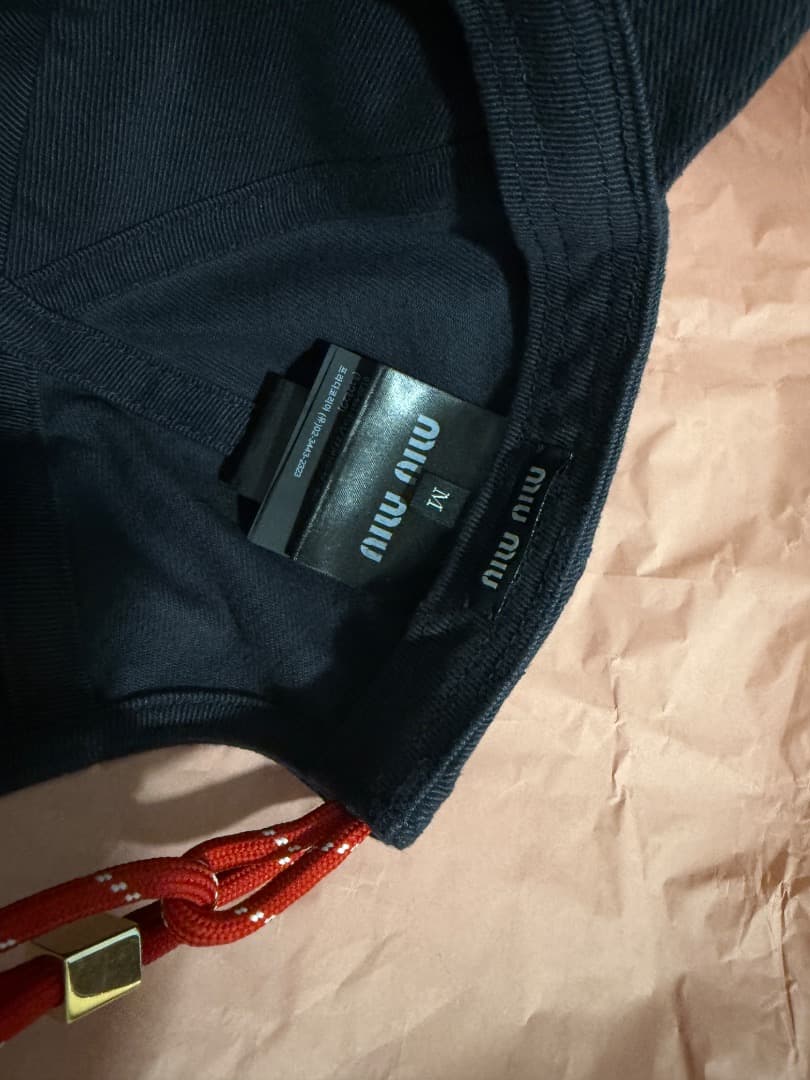 MIUMIU デニム ベースボールキャップ 正規品　新作