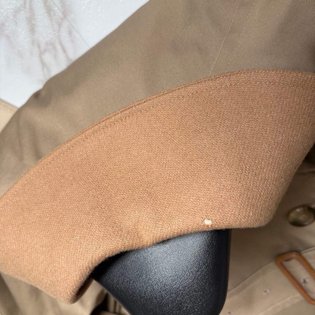 希少◆90s バーバリー トレンチコート 襟付き ライナー付 L相当