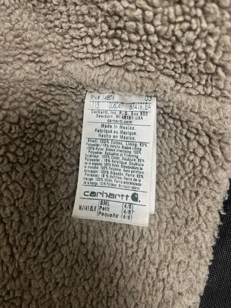 [良フェード] Sサイズ　カーハート　シエラジャケット　ブラック