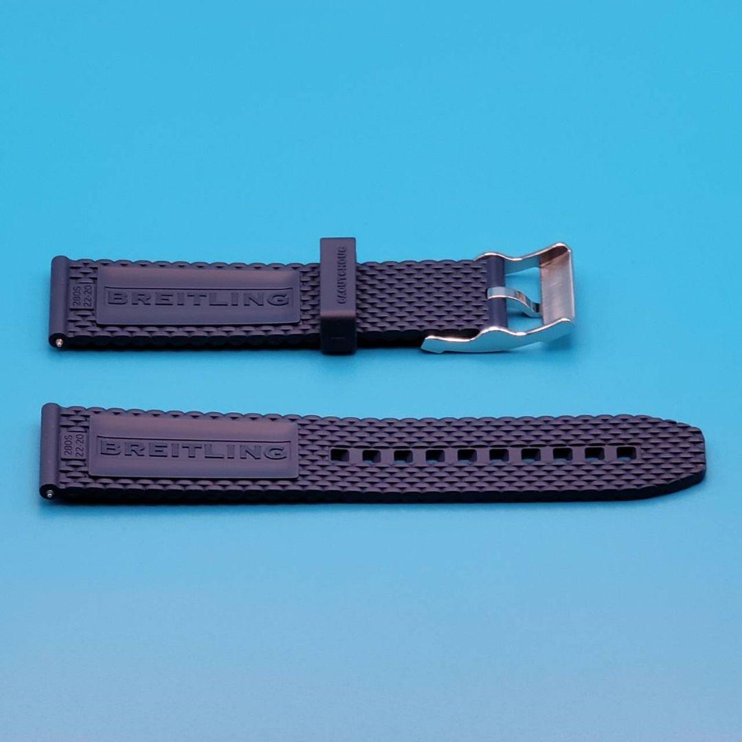 BREITLING用品⑨【中古】純正 ラバーベルト 取付幅22㎜ 尾錠幅20㎜
