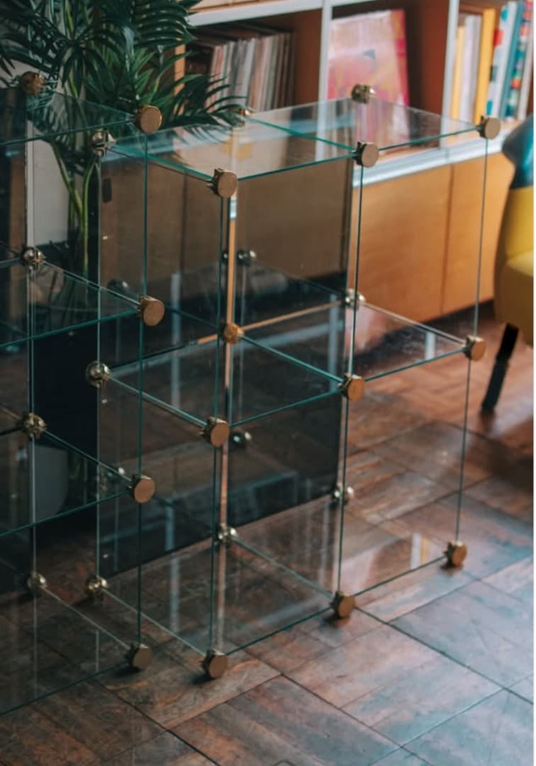 ガラスモジュールラック　ヴィンテージ