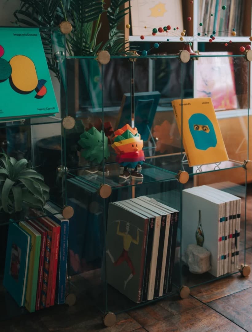 ガラスモジュールラック　ヴィンテージ