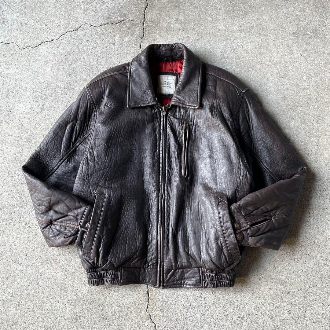 90s real leather bomber jacket 本革 a2 g1