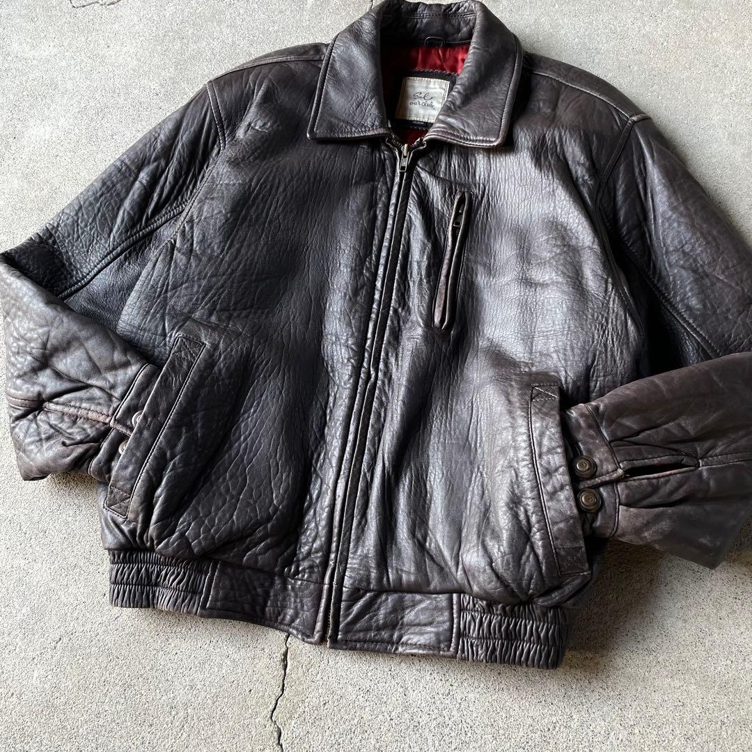 90s real leather bomber jacket 本革 a2 g1