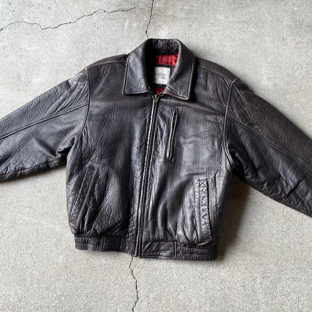 90s real leather bomber jacket 本革 a2 g1