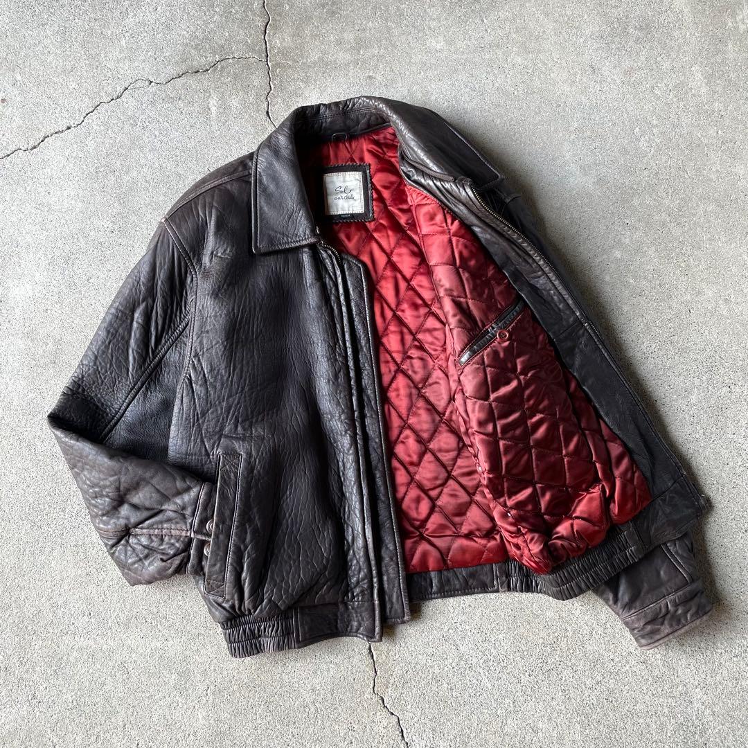 90s real leather bomber jacket 本革 a2 g1