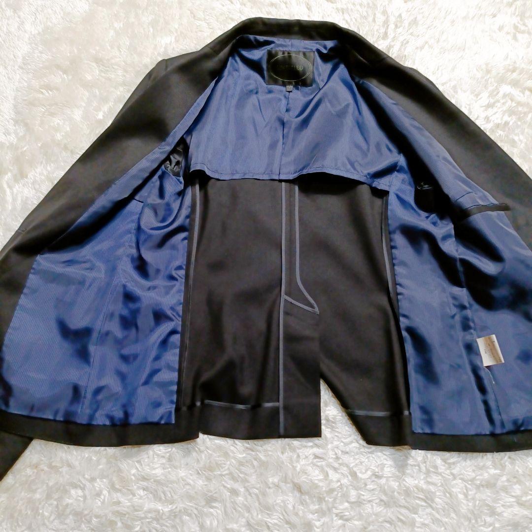 大きいサイズ UNTITLED アンタイトル パンツスーツ XL ブラックシルク