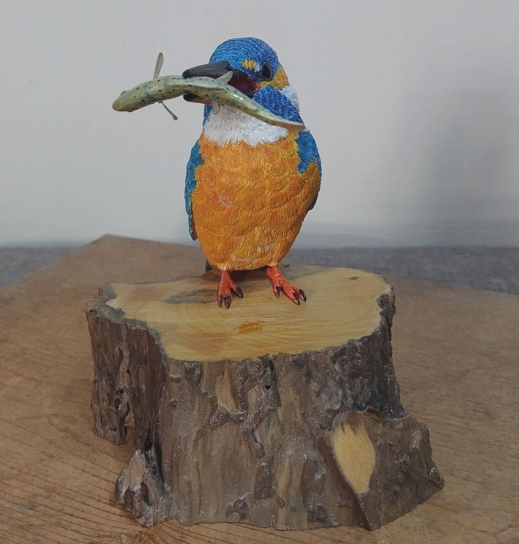 ミニバードカービング　\"カワセミ“