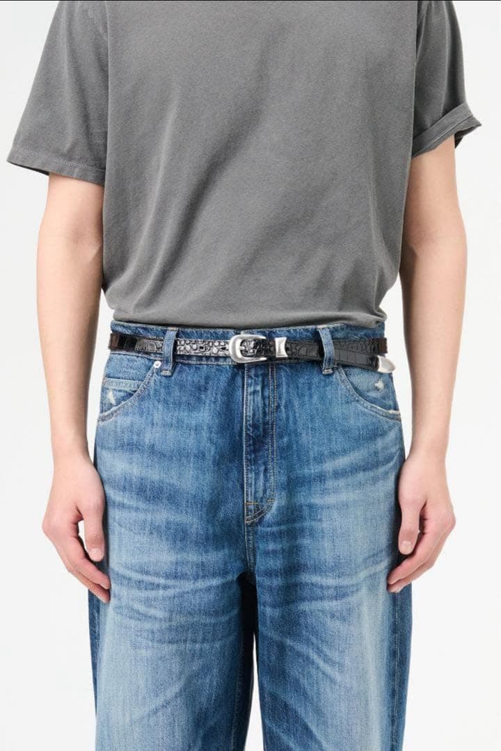 小物 OUR LEGACY 2CM BELT 24aw Croc Bull Hide