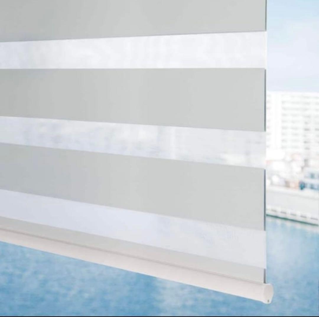 調光ロールスクリーン ロールカーテン ホワイト お洒落 シンプル 調光自在