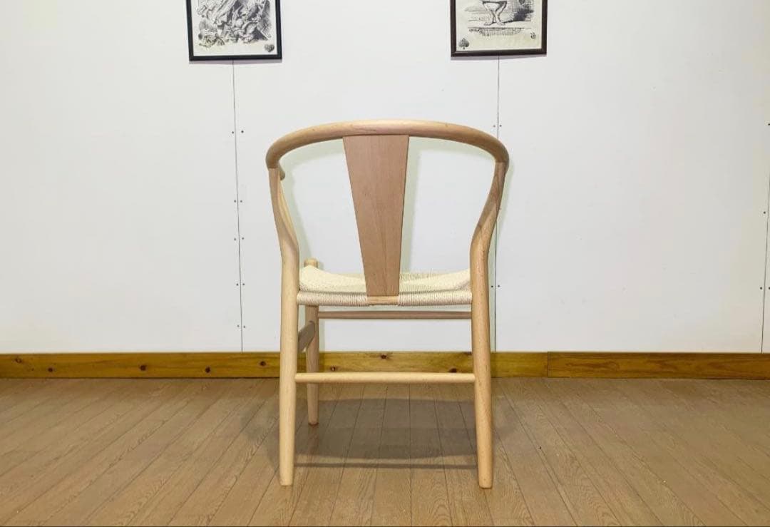 木製ノルディック調チェアー単品/アウトレット/ナチュラル×WH（25）