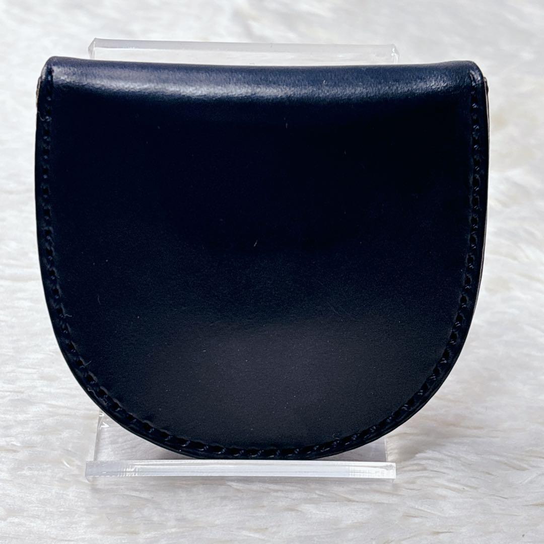 【未使用級・極美品】GANZO レザー 馬蹄型ケース ネイビー