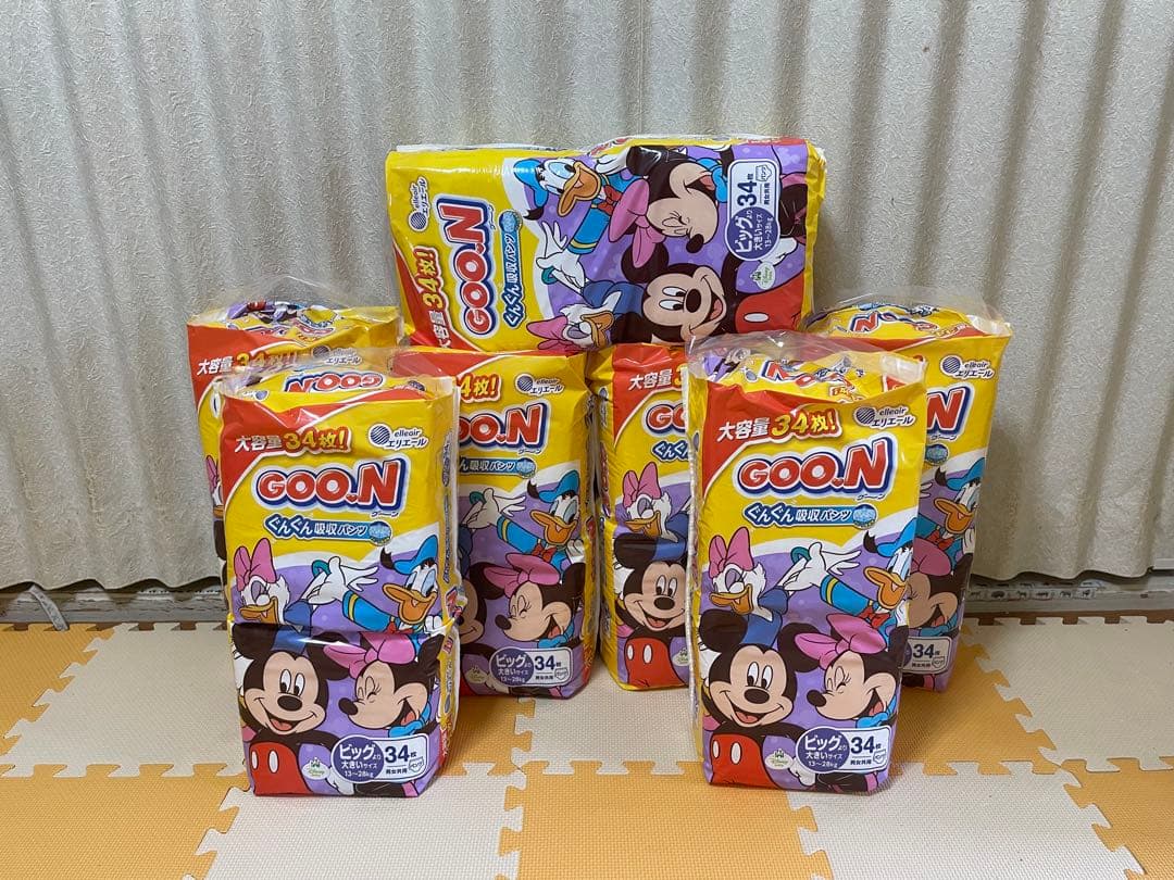 グーン　ビッグより大きい　パンツタイプ　34枚入り✖️7P