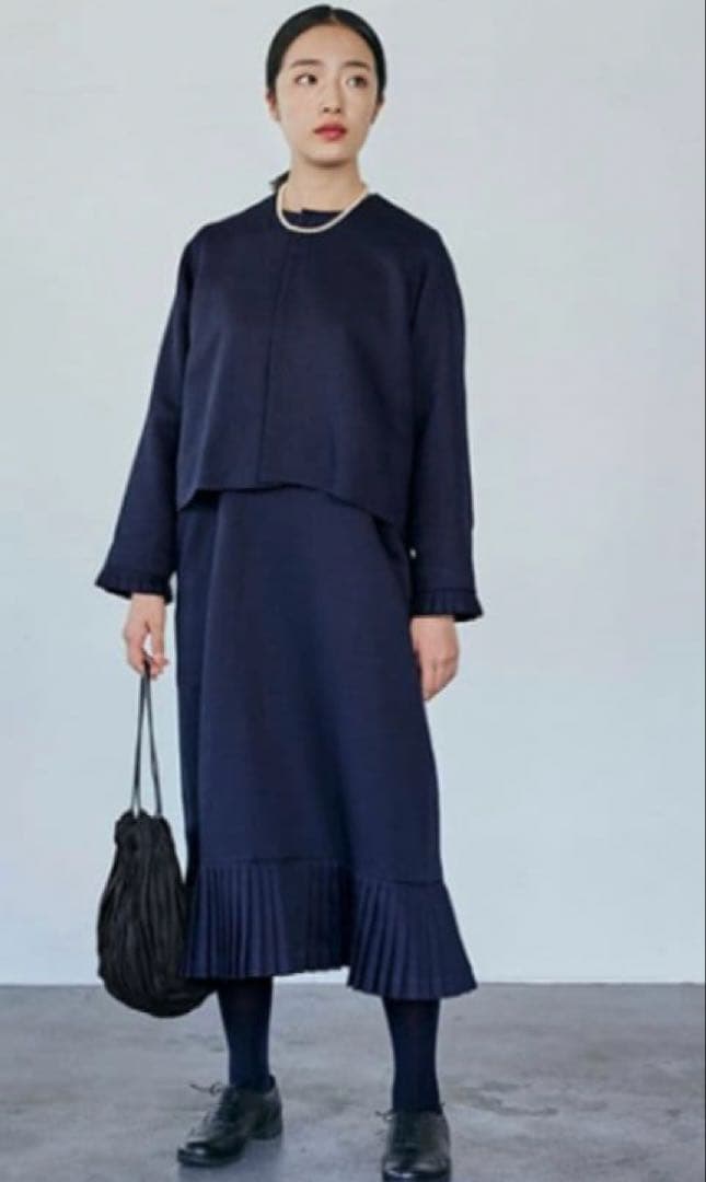 shimop　中川政七商店　重ね襞のジャケットandワンピース