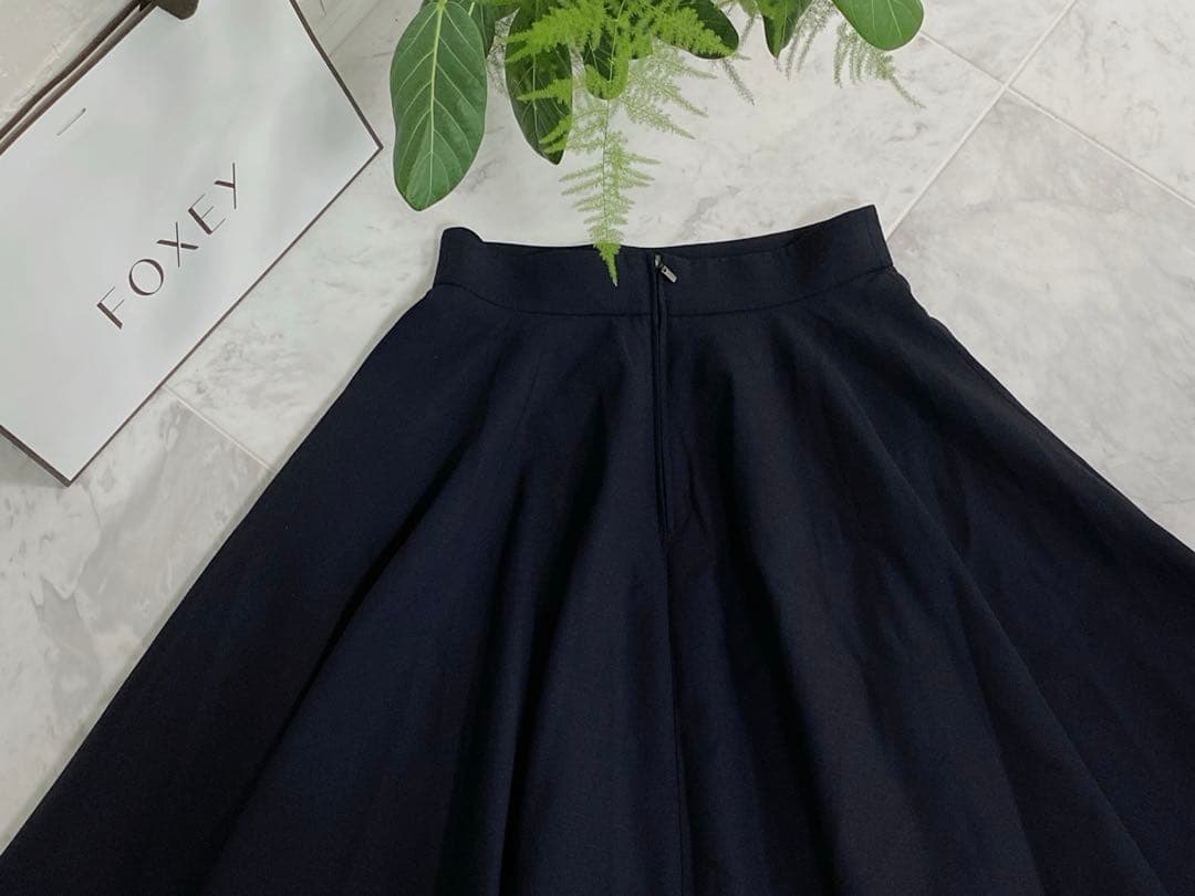 ＜現行品★完売色＞★美品★FOXEY/フォクシー ニコル スカート フレア 40