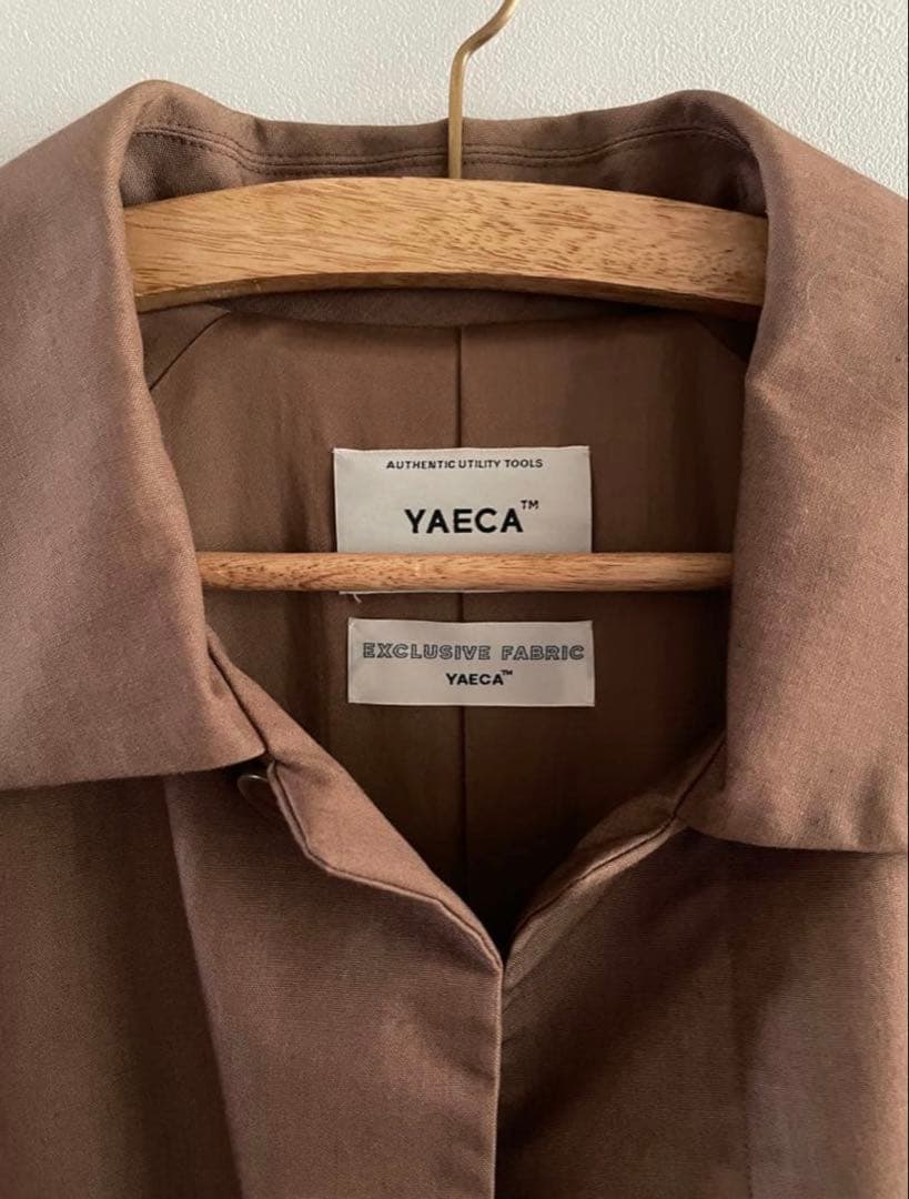 yaeca ヤエカ　ステンカラーコート　ベージュ　ブラウン